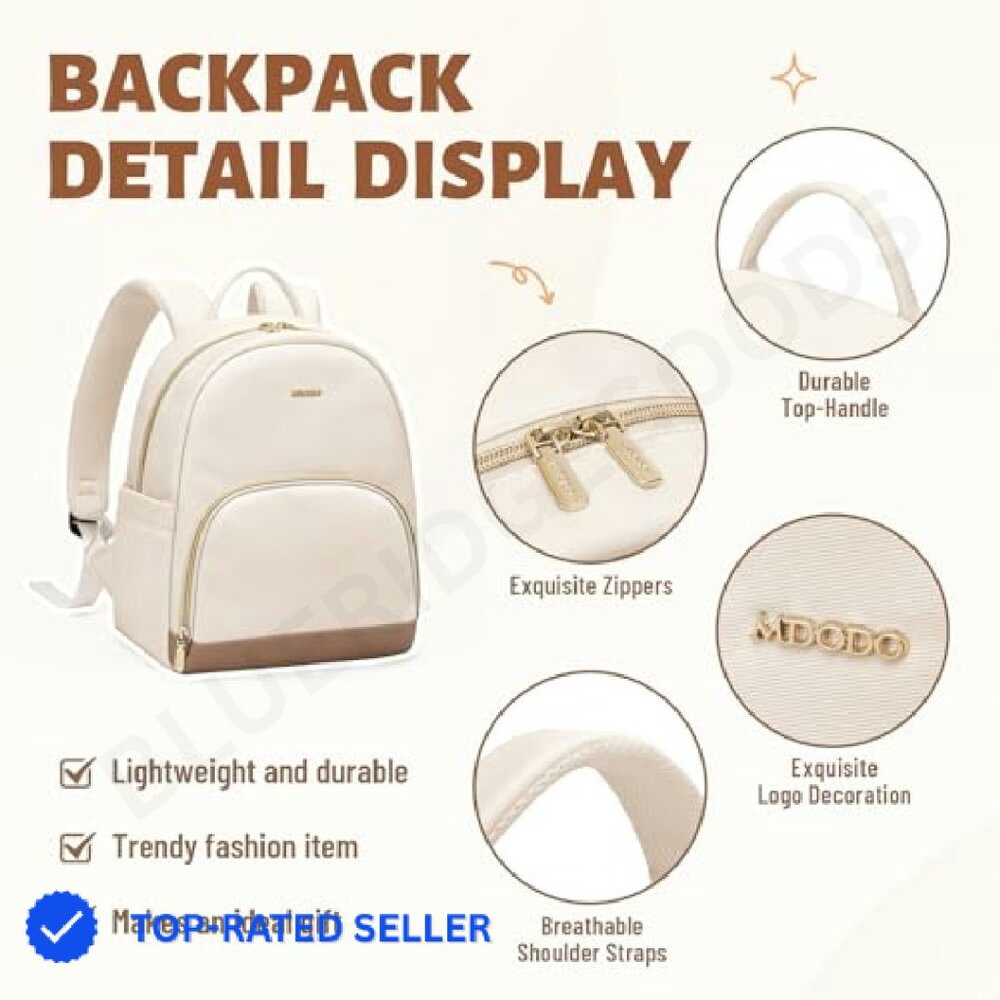 Stylish Mini Backpack Lightweight Daypack Waterpr… - image 7